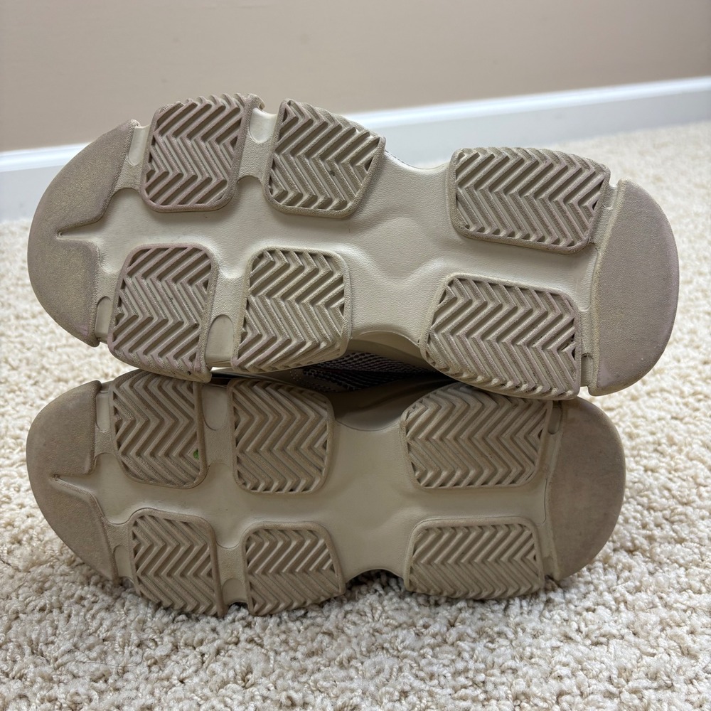 Steve Madden "POSSESSION"‎ Chunky Platform Sneakers Beige Mesh Size 7.5M - Picture 6 of 8
